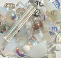 Northern Bead Deluxe 50 gram Clear / White Mix 